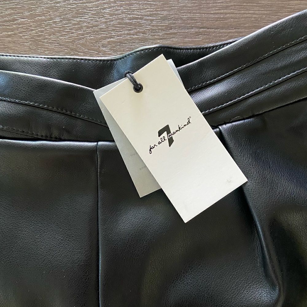 7 For All Mankind Faux Leather Shorts - Picture 3 of 5